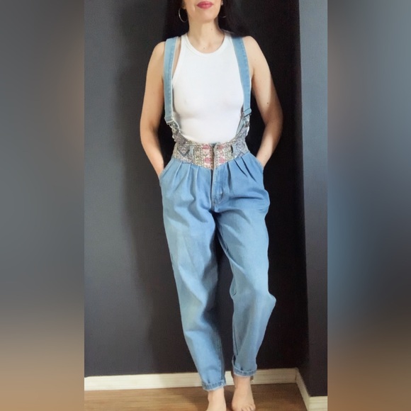 Vintage 90s Women's Blue Denim Overalls - Picture 10 of 10